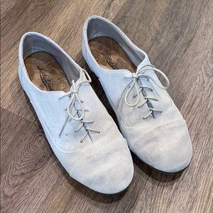 Leather lace up cream / light grey lucky brand 9